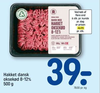 REMA 1000 Rema 1000 hakket oksekød tilbud