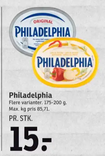 SPAR Philadelphia flødeost løg & urter tilbud
