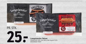 SPAR Langelænder grillpølser tilbud