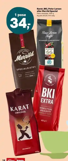 SuperBrugsen Specialristet kaffe formalet tilbud