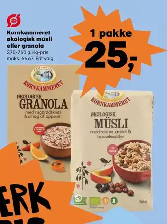 SuperBrugsen Kornkammeret granola tilbud