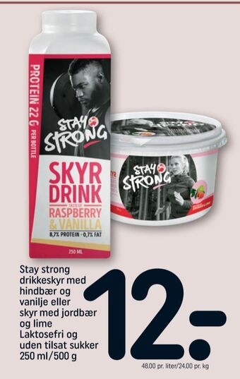 REMA 1000 Stay strong skyr strawberry & lime tilbud