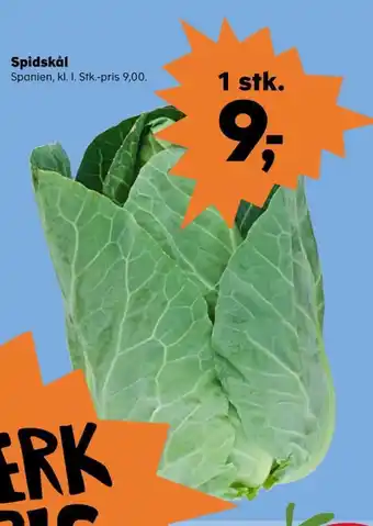 SuperBrugsen Ukendt spidskål tilbud