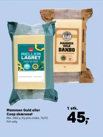 SuperBrugsen Coop skæreost danbo mellemlagret tilbud