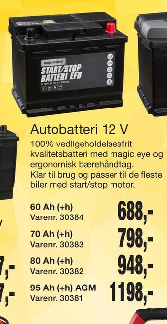 Harald Nyborg Autobatteri 12 v tilbud