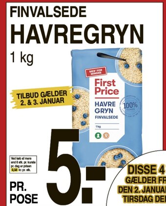 Finvalsede Havregryn