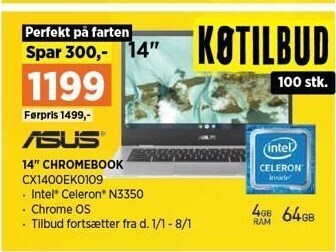 Power 14" chromebook tilbud