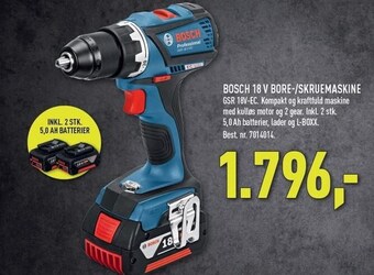 Johannes Fog Bosch 18 v bore-/skruemaskine tilbud