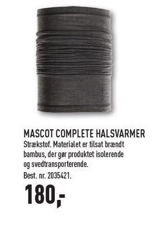 Johannes Fog Mascot complete halsvarmer tilbud