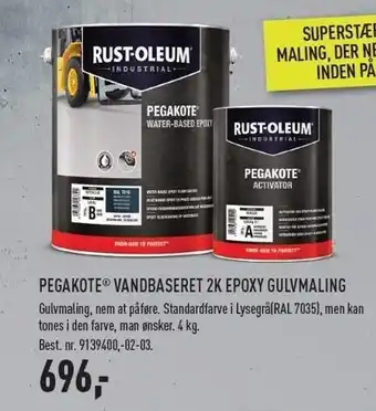 Pega vandbaseret 2k epoxy gulvmaling