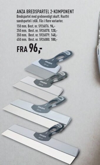 Johannes Fog Anza bredspartel 2-komponent tilbud