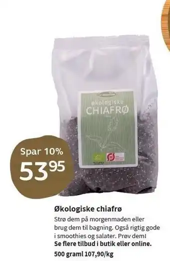 Helsam Øko chiafrø tilbud