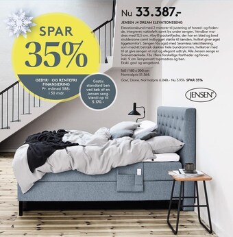 SengeSpecialisten Jensen j4 dream elevationsseng tilbud