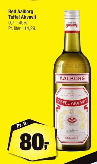 Calle Rød aalborg taffel akvavit tilbud