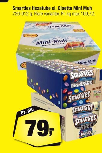 Calle Smarties hexatube el. cloetta mini muh tilbud