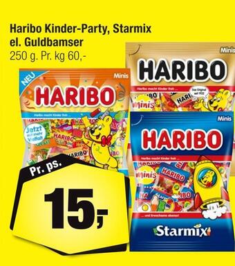Calle Haribo kinder-party, starmix el. guldbamser tilbud