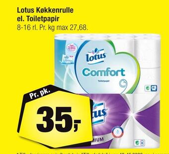 Calle Lotus køkkenrulle el. toiletpapir tilbud