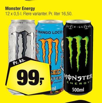 Calle Monster energy tilbud
