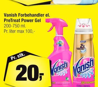 Calle Vanish forbehandler el. pretreat power gel tilbud