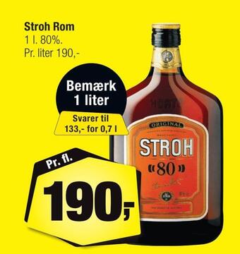 Calle Stroh rom tilbud