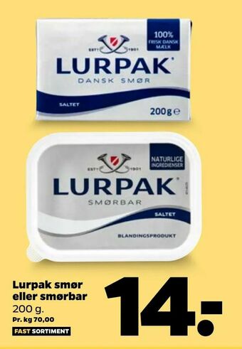 Netto Lurpak smør eller smørbar tilbud