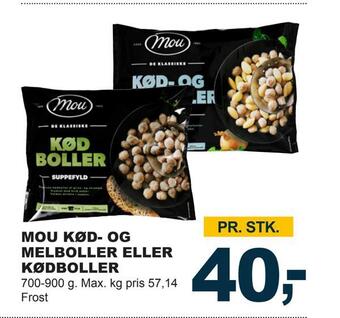 Let-Køb Mou kød- og melboller eller kødboller tilbud