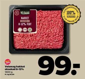 Netto Velsmag hakket oksekød 8-12% tilbud