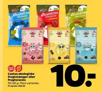 Netto Castus økologiske frugtstænger eller frugtsnacks tilbud