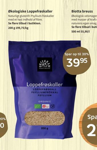 Helsam Økologiske loppefrøskaller tilbud