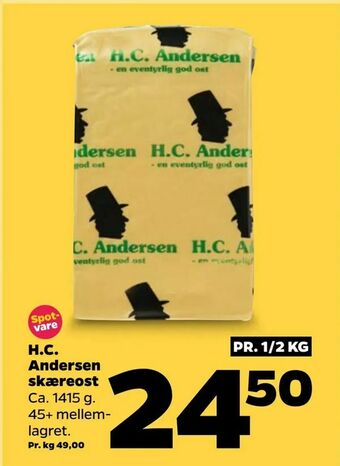 Netto H.C. Andersen skæreost tilbud