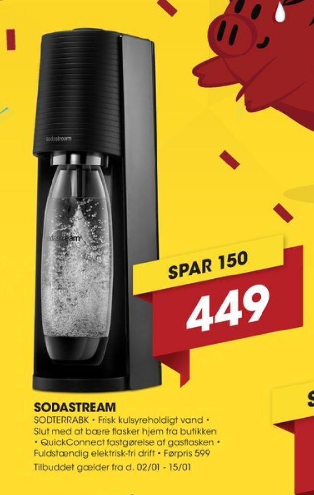 Sodastream sodavandsmaskine tilbud hos Punkt1