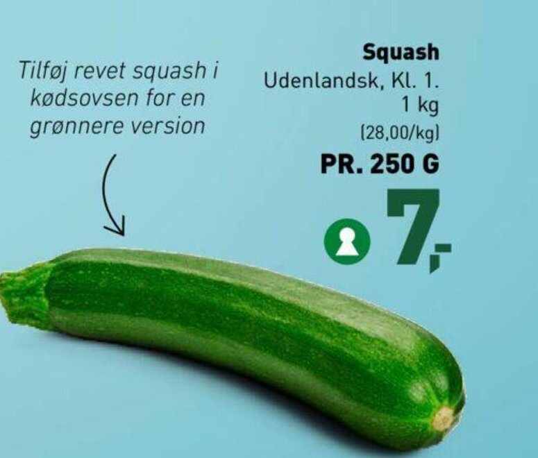 Squash tilbud hos ALDI