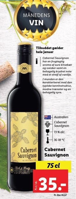 Lidl Cabernet sauvignon tilbud