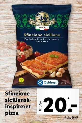 Let-Køb Sfincione sicilianskinspireret pizza tilbud