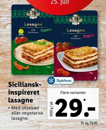 Sicilianskinspireret lasagne