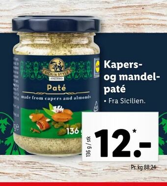 Kapers- og mandelpaté