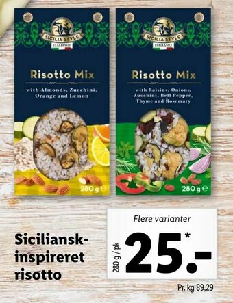 Sicilianskinspireret risotto