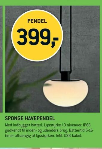 XL-BYG Sponge havependel tilbud