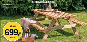 XL-BYG Bord-/bænkesæt tilbud