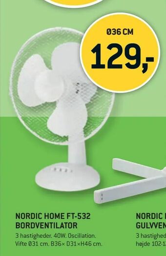 Nordic Home FT-532 Boroventilator