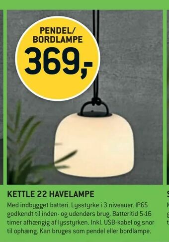 Kettle 22 havelampe