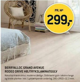 XL-BYG Berryalloc grand avenue rodeo drive højtrykslaminatgulv tilbud