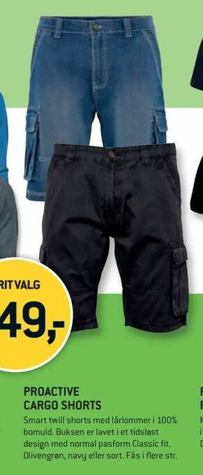 XL-BYG Proactive cargo shorts tilbud