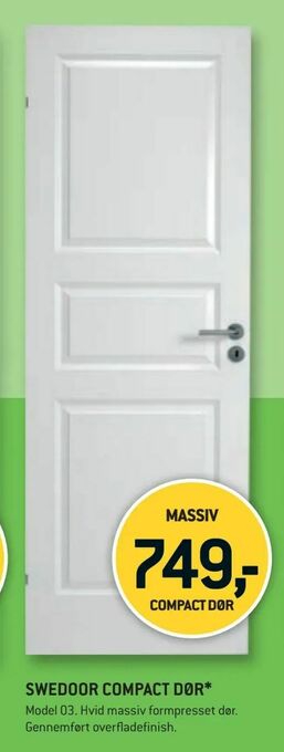 XL-BYG Swedoor compact dør tilbud