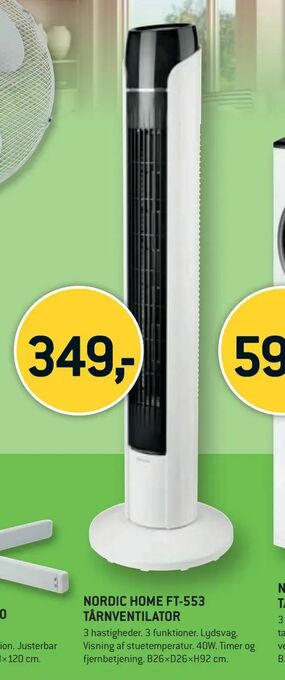 XL-BYG Nordic home ft-553 tårnventilator tilbud
