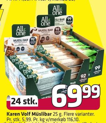 Fleggaard Karen volf müslibar tilbud