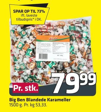 Fleggaard Big ben blandede karameller tilbud
