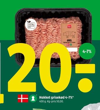 Coop 365 Hakket grisekød 4-7% tilbud
