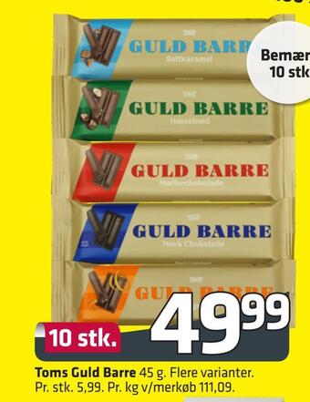 Fleggaard Toms guld barre tilbud
