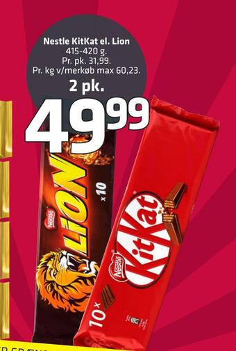 Fleggaard Nestle kitkat el. lion tilbud